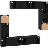 vidaXL Set TV kabinetov s polico Drugo 8 pcs Črni hrast 80 x 30 x 30 cm | Shoptok.si