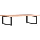  Zidna polica za umivaonik od čelika i masivne hrastovine Smeđa 80 x 50 x 2 cm | shoptok.hr
