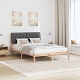  Krevetni okvir s tapiciranim uzglavljem Smeđa 135 x 190 cm | shoptok.hr