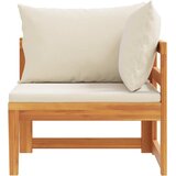  Kutna sofa s krem bijelim jastucima masivno bagremovo drvo | shoptok.hr