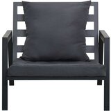  Garnitura z blazinami 4-delna aluminij temno siva | Shoptok.si