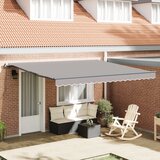 vidaXL Ročna Retraktibilna Tenda Svetlo Siva 400x300 cm, Tenda za zamenjavo tkanine za okvir 4x3 m Svetlo siva Cene