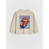 Reserved - Majica dugih rukava The Rolling Stones - bež | shoptok.hr