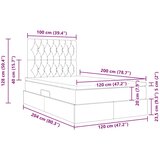  s madracem i skladištem Svijetlo siva 120 x 200 cm | shoptok.hr