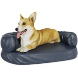  Ergonomski pjenasti krevet za pse modri 60 x 42 cm umjetna koža | shoptok.hr