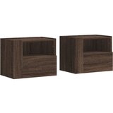 Maison Chic Stenski Dvo delni komplet Nočne omarice - Nočne mize rjav hrast 45x30x35 cm, (21688026) Cene