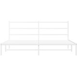  Metalni okvir za krevet s uzglavljem bijeli 183x213 cm | shoptok.hr