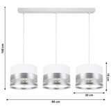  Luster na sajli MILO 3xE27/60W/230V srebrne boje | Eponuda.com