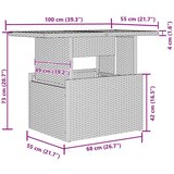  Vrtna garnitura - 8-dijelni set vrtnih sofa s jastučićima bež Poli Ratan akacija | shoptok.hr