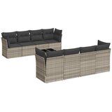  9-dijelni set vrtnih sofa od poliratana s jastucima svjetlosivi | shoptok.hr