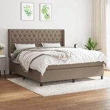  Krevet s oprugama i madracem smeđesivi 160x200 cm tkanina | shoptok.hr