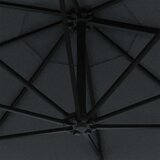  Zidni vrtni suncobran s LED svjetlima 300 cm antracit | Eponuda.com