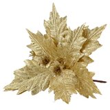 Festa Blossom, novogodišnji cvet, zlatno, gliter, 28cm | ePonuda.com