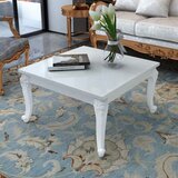 vidaXL Klubska Mizica 80x80x42 cm Visok Sijaj Bele Barve Cene