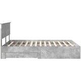  Krevetna konstrukcija s uzglavljem Betonski sivi 150 x 200 cm | shoptok.hr