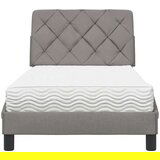  Krevet s madracem smeđesivi 90x200 cm od tkanine - Sivo-smeđa 90 x 200 cm | shoptok.hr
