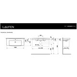 Laufen H8109580001041 Pro Nordic 100 x 42 cm pravokotni vgradni keramični umivalnik z odprtino za armaturo | Shoptok.si