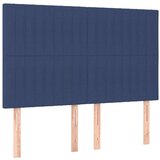  Box spring postelja z vzmetnico LED modra 140x200 cm blago, (20896781) | Shoptok.si