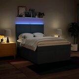  Krevet s oprugama i madracem plavi 160x200 cm od tkanine | shoptok.hr