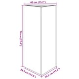  Vrtna sadilica crna trokutasta 40x34,5x75 cm čelična | shoptok.hr