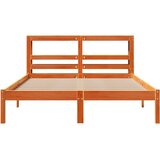 Okvir kreveta s uzglavljem voštano smeđi 150x200 cm od borovine | shoptok.hr