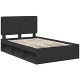  Okvir za krevet Crna 120 x 190 cm Čvrsto borovo drvo | shoptok.hr