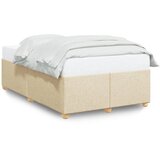  Okvir kreveta bez madraca krem 120 x 200 cm od tkanine | shoptok.hr