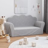 vidaXL Dječji dvosjed svjetlosivi od mekanog pliša | shoptok.hr