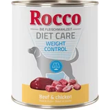 Rocco Diet Care Weight Control govedina in piščanec - Varčno pakiranje: 24 x 800 g