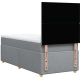  Okvir kreveta s oprugama i madrac svjetlosivi 90x200cm tkanina | shoptok.hr