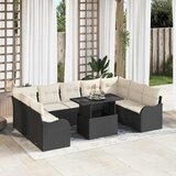  Sjedeća garnitura za vrt 10 kom. Crna Poli ratan 289 x 177,5 x 85 cm | shoptok.hr
