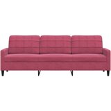 vidaXL Trosjed crvena boja vina 210 cm baršunasti | shoptok.hr