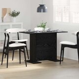  Blagovaonski Stol Crna Hrast 110x60x75 cm Konstruirano drvo u