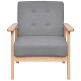 Fotelja od tkanine svjetlosiva | shoptok.hr