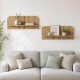  Zidna polica 2 kom. Hrast artisan 102 x 13.5 x 37.5 cm | shoptok.hr