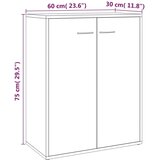 Komoda boja hrasta sonome 60 x 30 x 75 cm od konstruiranog drva | shoptok.hr