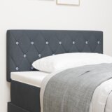 LED uzglavlje s kristalnim dugmadi Tamnosivo 90 cm Baršun | shoptok.hr