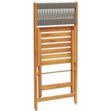  3-dijelni bistro set od polipropilen i masivnog drva sivi | shoptok.hr
