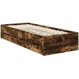  Krevetna konstrukcija s ladicama Dimljeni hrast 75 x 190 cm | shoptok.hr