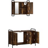  Set ormarića za kupaonicu 2 kom. Dimljeni hrast | shoptok.hr