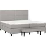  S oprugama i madracem svjetlosivi 200 x 200cm od tkanine | shoptok.hr