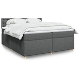 Maison Chic Box spring postelja - Vzmetna postelja z vzmetnico temno siva 200x200 cm blago SL4387, (21903851) | Shoptok.si
