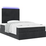  Otomanski krevet s madracima&LED crni 120x200cm baršunasti | shoptok.hr