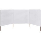 Vjetrobran s 3 panela od tkanine 400 x 120 cm bijeli | shoptok.hr