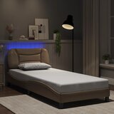  The Living Store Posteljni okvir z LED lučkami kapučino 90x200 cm umetno usnje - Posteljni Okvir, (21524356) | Shoptok.si