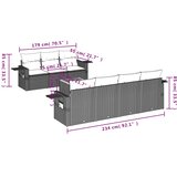  8-dijelni set vrtnih sofa s jastucima bež od poliratana | shoptok.hr
