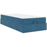  Okvir kreveta s madracem 2 pcs Plava Baršun | shoptok.hr