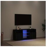 vidaXL TV ormarić s LED svjetlima crni hrast 120x30x50 cm inženjerski drvo - Crni hrast | shoptok.hr