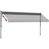 Tenda na uvlačenje antracit 400 x 150 cm od tkanine i čelika | shoptok.hr