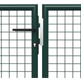  Vrtna vrata jeklena 400x150 cm zelena | Shoptok.si